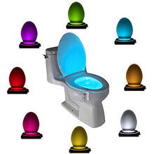 Load image into Gallery viewer, The Original Toilet Bowl Night Light Gadget. Motion Sensor Funny LED Novelty Bathroom Accessory. Gifts for Mothers Day Fathers Day Christmas. Birthday Presents. Cool Fun Gift for Men Women Dad