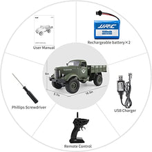 Load image into Gallery viewer, Rc Cars Rc Trucks Military Off-Road Crawler Rc Trucks, 1:16 Scale 6WD 2.4Ghz Remote Control Trucks Army Cars Toys for Boys Adults and Kids