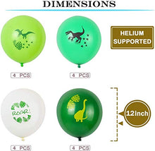 Load image into Gallery viewer, Yiran 16PCS 12" Dinosaurs Latex Balloons for Dinosaur Party Supplies and Dinosaur Party Decorations