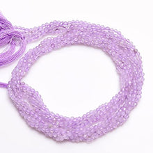 Load image into Gallery viewer, Crystallay 2MM Natural Lavender Quartz Gemstone Faceted Rondelle Loose Beads for Jewellery Making 1 Strand 13"