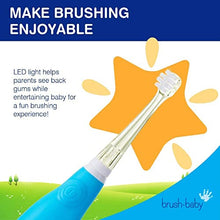 Load image into Gallery viewer, Brush Baby BabySonic Infant and Toddler Electric Toothbrush for Ages 0-3 Years - Smart LED Timer and Gentle Vibration Provide a Fun Brushing Experience (Blue)