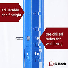 Load image into Gallery viewer, Garage Shelving Units: 180cm x 90cm x 40cm | Heavy Duty Racking Shelves for Storage - 1 Bay, Blue 5 Tier (175KG Per Shelf), 875KG Capacity | For Workshop, Shed, Office | 5 Year Warranty