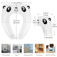 Load image into Gallery viewer, Upgrade Gimars Foldable Potty Toilet Training Seat for Baby with Front Anti-SplashBlock/Children Upgrade Portable Travel Baby Toilet Training Seat with 8 Antislip Silicone Pads & Carry Bag (White)