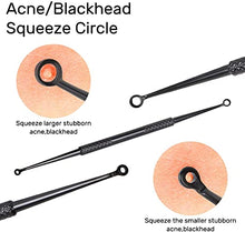 Load image into Gallery viewer, Blackhead Remover Tool,JOLIFILE 7pcs Pimple Popper Tool Kit,Acne Comedone Extractor Tools with Tweezers for Nose Face Blemish Whitehead Popping-Black
