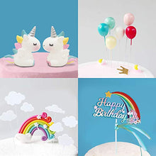 Load image into Gallery viewer, iZoeL 21pcs Unicorn Cake Topper Kit Cloud Rainbow Balloon Happy Birthday Banner Cake Decoration For Boy Girl Kid Birthday