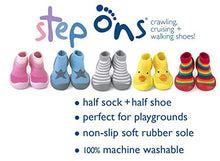 Load image into Gallery viewer, Step Ons: Half Sock and Half Shoe for Crawling Cruising and Walking! (6-12 Months, Blue Star) UK Size 3