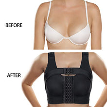 Load image into Gallery viewer, Bafully Women Post Surgery Front Closure Sports Bra with Breast Support Wirefree Racerback (Black, 3XL)