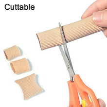 Load image into Gallery viewer, DYKOOK Cuttable Toe Tubes 5 Pcs, Made of Elastic Fabric Lined with Silicone Gel. Toe Sleeve Protectors Relief Toe Pressure Pain,Corn and Calluses Remover (for Middle Toes).