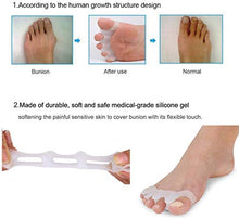 Load image into Gallery viewer, Toe Separators for Overlapping Toes, Gel Toe Straightener Bunion Corrector, Toe Spacers for Hallux Valgus, Crooked Toes Yogis Dancers or Runners