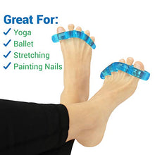 Load image into Gallery viewer, ViveSole Toe Stretchers Separators (4 Pack) - Gel Therapeutic Spa Spacer Spreaders for Bunions, Overlapping Hammer Toe, Yoga, Plantar Fasciitis, Nail Polish, Correct Pain Cushion