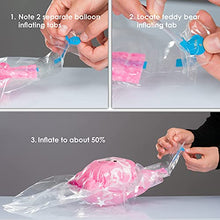 Load image into Gallery viewer, LavaRose Baby shower decorations baby birthday balloons christening decorations with inflatable teddy inside and ribbon. 24 inch balloon Choose boy or girl (Baby Pink)