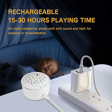 Load image into Gallery viewer, APUNOL Baby Sound White Noise Machine, Baby Sleep Soother Rechargeable Toddler Sleep Aid Night Light and Projector Stuffed Rabbit Toy, with 18 Soothing Sounds New Baby Gift, Gender Neutral