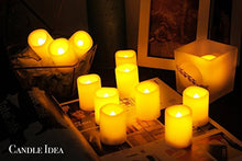 Load image into Gallery viewer, LED Flameless Flickering Votive Tea Lights Candle Battery Operated Set of 24 / Electric Flicker Tealights Bulk Fake Candles for Wedding, Party, Festival, Christmas Decorations etc (Batteries Included)