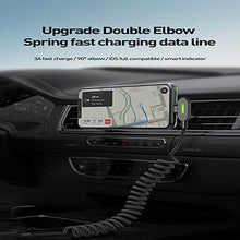 Load image into Gallery viewer, phone Charger cable,Lighting Coiled Cable 90 degrees,Spring Right Angle Charging Cable & Data For Car or Travel, Compatible with phone 12 11 X XR/IOS, can be extended from 0.3m to 1.8m