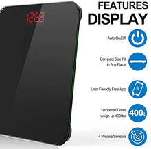 Load image into Gallery viewer, RENPHO Bluetooth BMI Bathroom Scales, Digital Body Weight Scale with High Precision Sensors and Smartphone App - Black