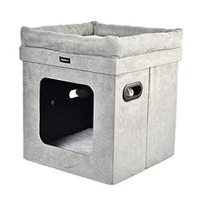 Load image into Gallery viewer, Amazon Basics Collapsible Cat House, Grey