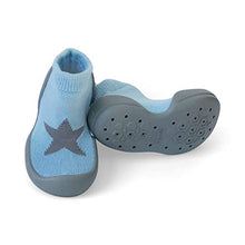 Load image into Gallery viewer, Step Ons: Half Sock and Half Shoe for Crawling Cruising and Walking! (6-12 Months, Blue Star) UK Size 3