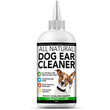 Load image into Gallery viewer, The Healthy Dog Co All Natural Dog Ear Cleaner 250ml Wax Bottles, Dog Ear Drops for Infection Antibiotics, Eliminates Smell, Itching & Discomfort, For Dogs with Stinky Ear Wax, Dirt, Yeast