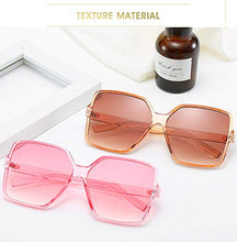 Load image into Gallery viewer, Dollger Oversized Square Sunglasses for round faces for Women Big Large Wide Fashion Shades for Men 100% UV Protection Unisex Brown
