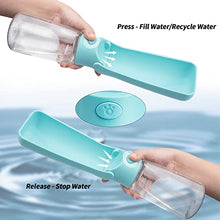 Load image into Gallery viewer, Leak-Proof Backflow Portable Dog Water Bottle KingAcc 550Ml Foldable Dog Cat Travel Water Bowl Outdoor Lightweigh Pet Drinking Cup(Don't Use Hot Water and Dishwasher)