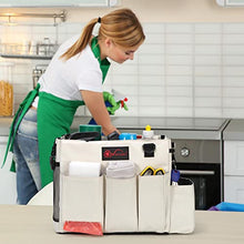 Load image into Gallery viewer, Vinsani Cleaning Caddy Multifunctional Storage Organiser Bag with Handle and Adjustable Waist and Shoulder Straps for Cleaning Supplies, Home, Craft, Car and Garden Tool Kit