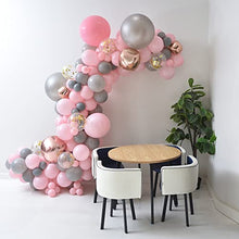 Load image into Gallery viewer, Pink Balloon Arch Kit - 171PCS Grey, Pink Balloons & 4D Rose Gold Foil Balloons for Wedding, Baby Shower & Birthday Decoration (Balloon Tools Included) (Pink)