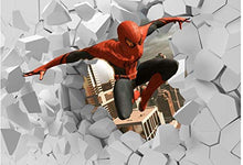 Load image into Gallery viewer, Custom 3D Photo Wallpaper Batman Iron Man Wallpaper Spiderman Mural Mural Boy Bedroom Living Room TV Background Wall Room Decoration
