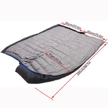 Load image into Gallery viewer, Outdoors Ultralight Rectangular Down Sleeping Bag for camping with Compression Sack (Blue)