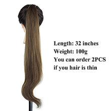 Load image into Gallery viewer, IMISSU Hair Extension Pony Tail Flexible Hair Ponytails Hairpieces (Solid Brown)