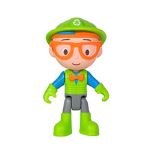 Load image into Gallery viewer, Blippi BLP0035 Truck with Working Lever and Classic Figure Inside, Sing Along Catchphrases-Educational Toys Encouraging Kids to Reduce, Reuse and Recycle, Blue