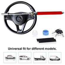 Load image into Gallery viewer, Turnart Steering Wheel Lock Universal Car Lock Anti-Theft Device Retractable Steering Lock With 3 Keys For Auto/Truck/Suv/Van(Red)