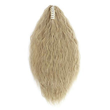 Load image into Gallery viewer, Real Fashion Corn Wavy Ponytail Extension Claw Clip 24" Long Wavy Curly Hair Extensions Jaw Clip Ponytail Hairpiece Pony Tail Ash Blonde