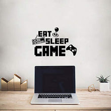 Load image into Gallery viewer, SITAKE Gaming Accessories Wall Stickers for Bedrooms for Boys, “EAT Sleep Game” Kid’s Room Decorations, Children’s Wall Decor for Playroom, 48 x 57 cm