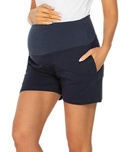 Load image into Gallery viewer, Love2Mi Women's Maternity Shorts Summer Workout Loose Fit Pregnancy Shorts Pants Navy