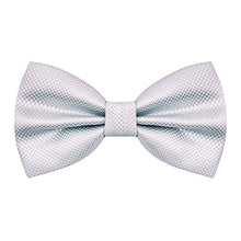 Load image into Gallery viewer, Mens Solid Color Bow ties Polyester Pre Tied Wedding Bow Tie, Silver(Size: One Size)