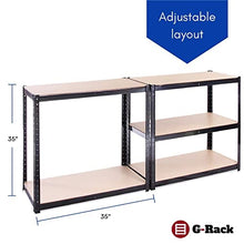 Load image into Gallery viewer, Garage Shelving Units: 180cm x 90cm x 45cm | Heavy Duty Racking Shelves for Storage - 1 Bay, Black 5 Tier (175KG Per Shelf), 875KG Capacity | For Workshop, Shed, Office | 5 Year Warranty