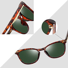 Load image into Gallery viewer, KANASTAL Ladies Sunglasses Vintage Polarised Sunglasses Women, Classic Retro Sun Glasses UV Protection - Green Lenses