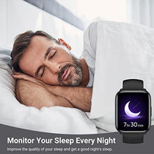 Load image into Gallery viewer, HOAIYO Smart Watch, 1.8" Full Touch Fitness Tracker with Blood Oxygen, Heart Rate Monitor, 5ATM Waterproof Outdoor Sports Smartwatch for Men Women for Android iOS Phones (1.8", Black)