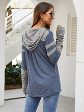 Load image into Gallery viewer, iChunhua Thumb Hole Tops Women Hoodie Tops Sale Clearance UK Blue XL