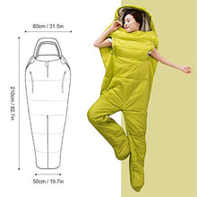 Load image into Gallery viewer, Humanoid Single Sleeping Bag Sleeping Bag for Outdoor Camping Backpacking Travel Hiking Lazy Bag with Zipper Arm Holes (Color : Yellow)