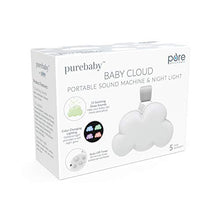 Load image into Gallery viewer, Pure Enrichment Baby Cloud Portable Sound Machine and Color-Changing Night Light - Plays 15 Soothing Sounds Including 5 Nature Sounds and 10 Lullabies to Create a Relaxing Ambiance for Your Baby