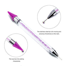 Load image into Gallery viewer, Canvalite 1500PCS Rhinestones in 6 Sizes Flat Back Gems, Crystal AB Rhinestones Nail Art Gems with Pick Up Tweezers and Rhinestone Picker Dotting Pen, Nail Art Tools for Nails, Clothes, Face, Craft