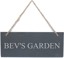 Load image into Gallery viewer, Go Find A Gift Personalised Engraved Hanging Rectangle Slate Plaque Sign - 25x10cm