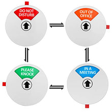 Load image into Gallery viewer, Kichwit Privacy Sign, Do Not Disturb Sign, Out of Office Sign, Please Knock Sign, In a Meeting Sign, Office Sign, Conference Sign for Offices, 5 Inch, Silver