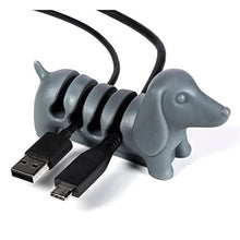 Load image into Gallery viewer, Kord Keeper Cable Holder Clip | Cable Tidy Organiser | USB Charging Cable, Power Cord, Phone Cable Management | Desk Tidy | Home Organisation | Gift Idea for Office, Desk, Home, Dog Lovers (Grey)