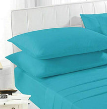 Load image into Gallery viewer, HOME ACE® Teal Poly Cotton King Size Flat Sheet, Easy Care King Size Bed Sheets King Size Bed Flat Sheet Polycotton Top Sheets King Size Bedding, King Size Flat Sheet Cotton