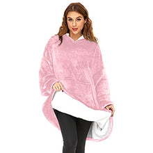 Load image into Gallery viewer, Lushforest Hoodie Blanket ,Oversized Super Soft Warm Comfortable Giant Hoody, Onesize Fits All Compatible Men Women Teens (Pink)