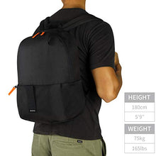 Load image into Gallery viewer, Amazon Brand - Eono Ultralight Casual Backpack for Men Women, 20L Water Resistant Daypack Rucksack for School, Hiking, Camping, Travel, Outdoor (Black)