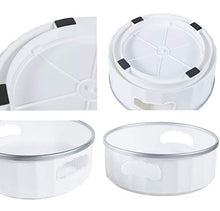 Load image into Gallery viewer, WUWEOT 2 Pack Non-Skid Storage Turntable, Plastic Lazy Susan Turntable for Pantry, Countertop, Shelf, Table, Vanity, Bathroom, 22.8cm and 30cm, White