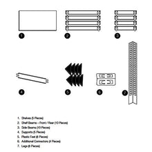 Load image into Gallery viewer, TAHA®-Heavy Duty Storage Racking 5 Tier Blue Shelving Boltless for Garage Workshop